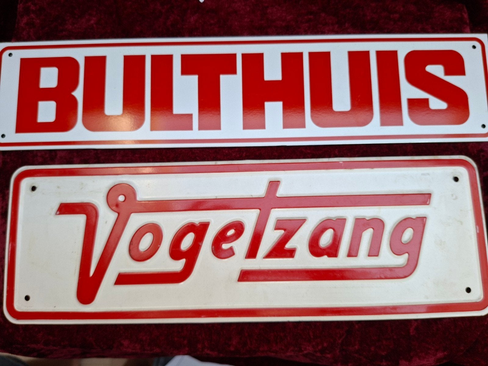 Bordjes Vogelzang en Bulthuis, Ophalen of Verzenden