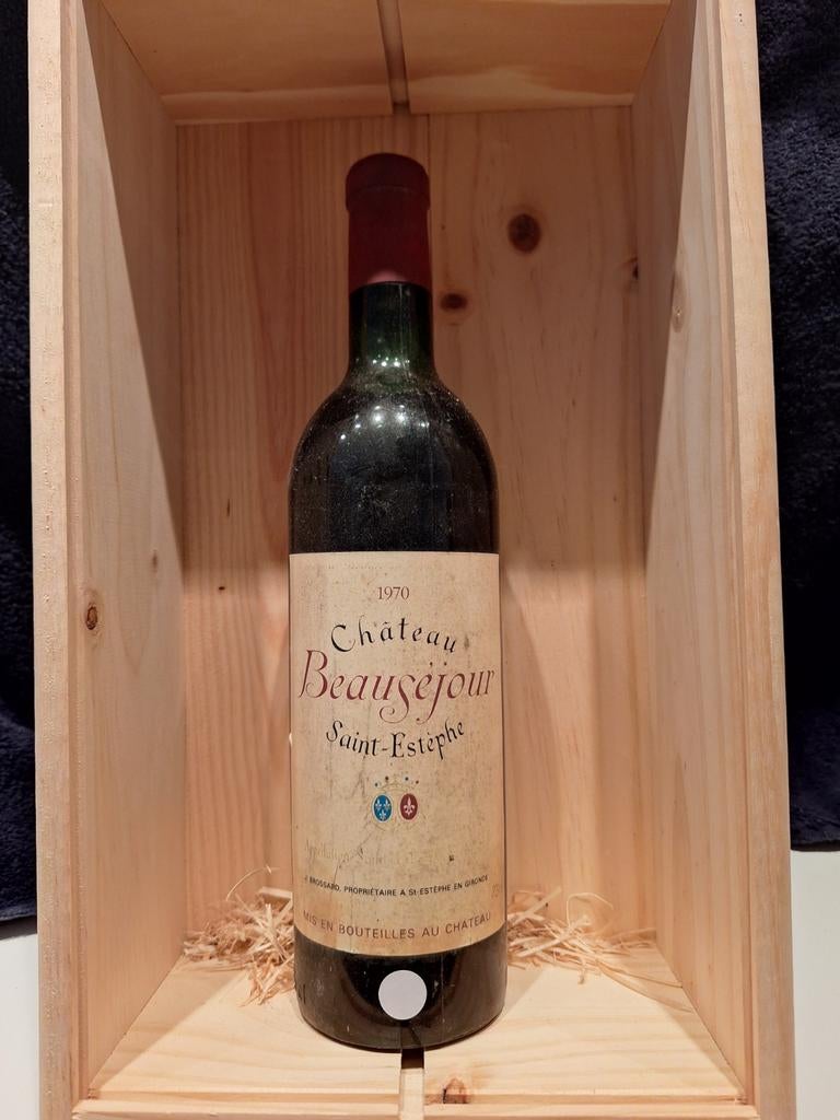 Château Beausejour Saint-Estèphe 1970 Rode Wijn, Gebruikt, Frankrijk, Ophalen of Verzenden, Rode wijn