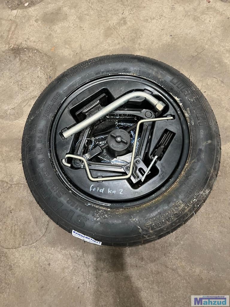 FORD KA 2 Thuiskomer krikset 4x98 58.1 14 inch reservewiel, Auto-onderdelen, Gebruikt, Info@ford.com, Ophalen of Verzenden, Band(en)