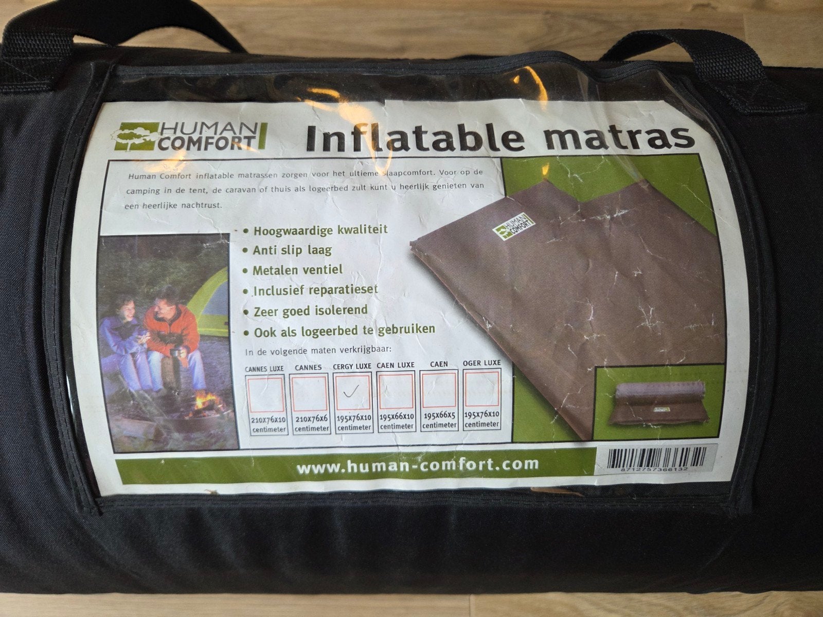 Human Comfort Inflatable Matras - Zeer Comfortabel, Ophalen, Gebruikt, 1-persoons