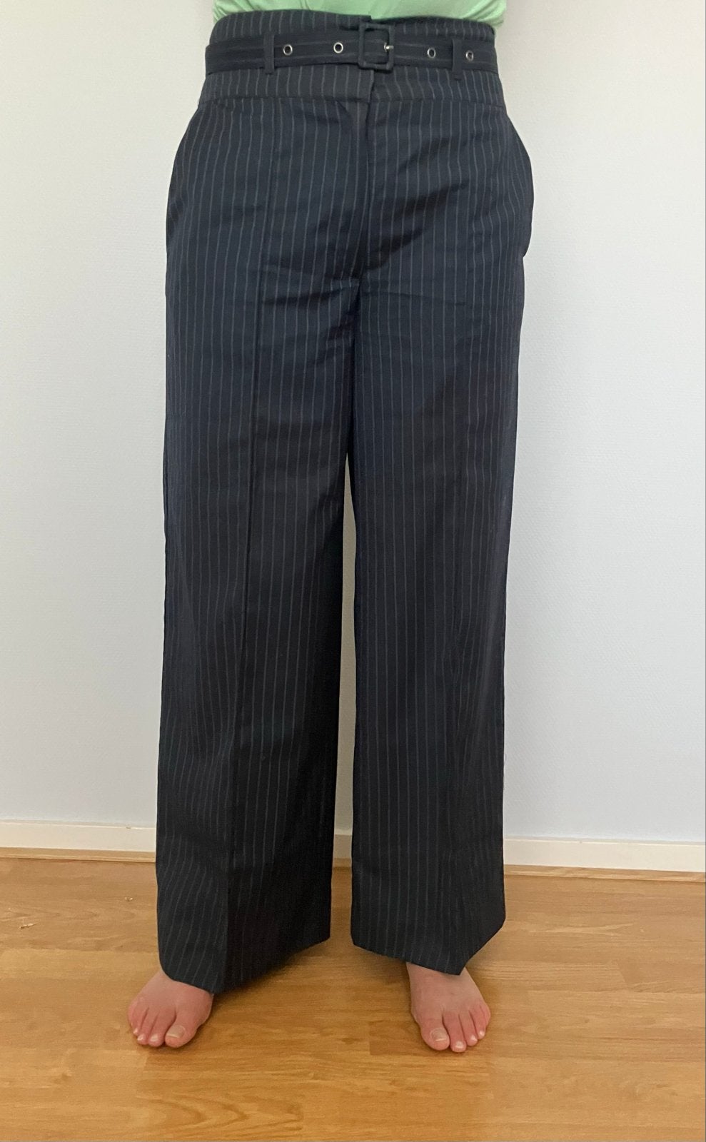 Co'couture Krijtstreep Pantalon Broek - Zo goed als nieuw! M, Kleding | Dames, Maat 38/40 (M), Zwart, Ophalen of Verzenden, Zo goed als nieuw
