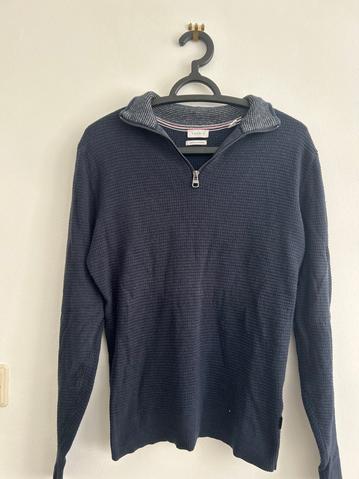 Esprit herentrui met rits - Katoen Kasjmier maat S / M, Ophalen of Verzenden, Zo goed als nieuw, Maat 48/50 (M), Blauw