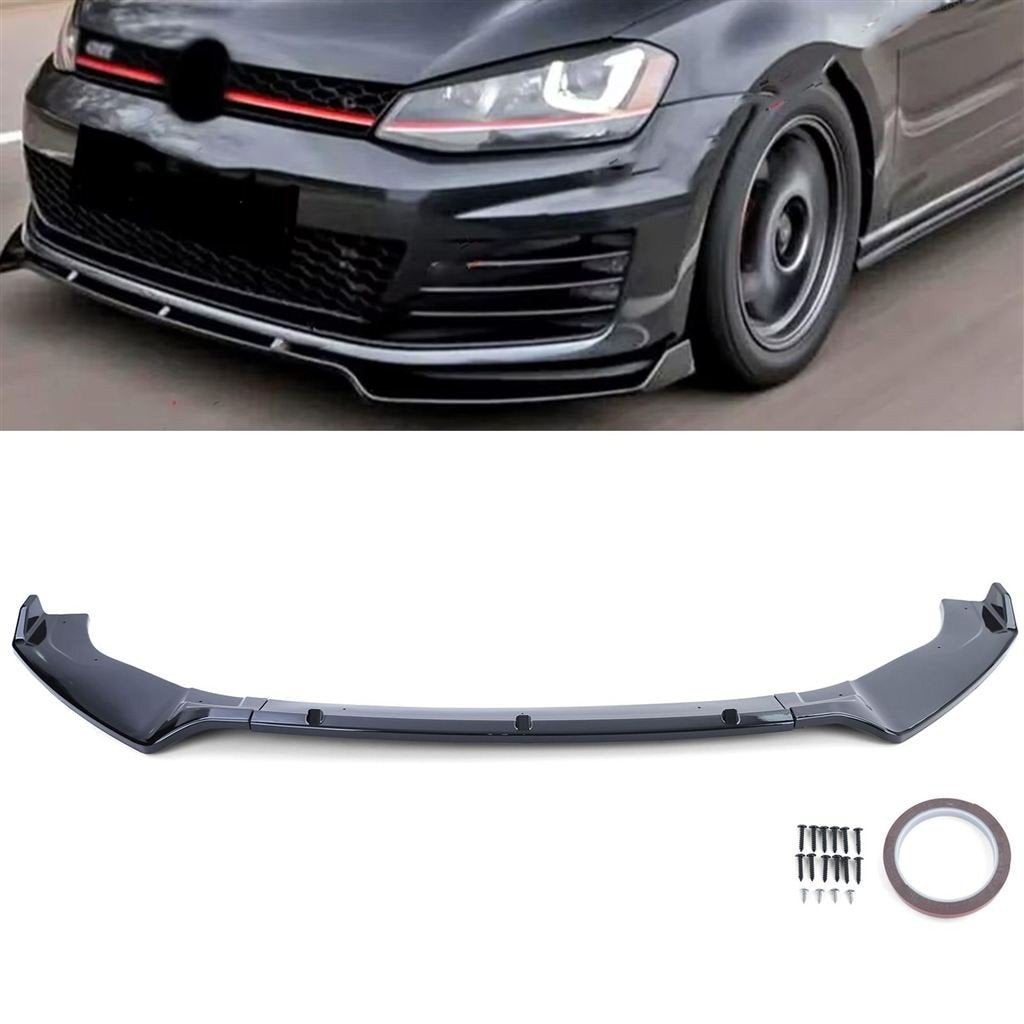 Spoiler Splitter Geschikt Voor VW Golf 7 GTI GTD Glans Zwart, Verzenden, Automotive Parts, A.parts@hotmail.nl, Trasmolenlaan 12 3447 GZ Woerden