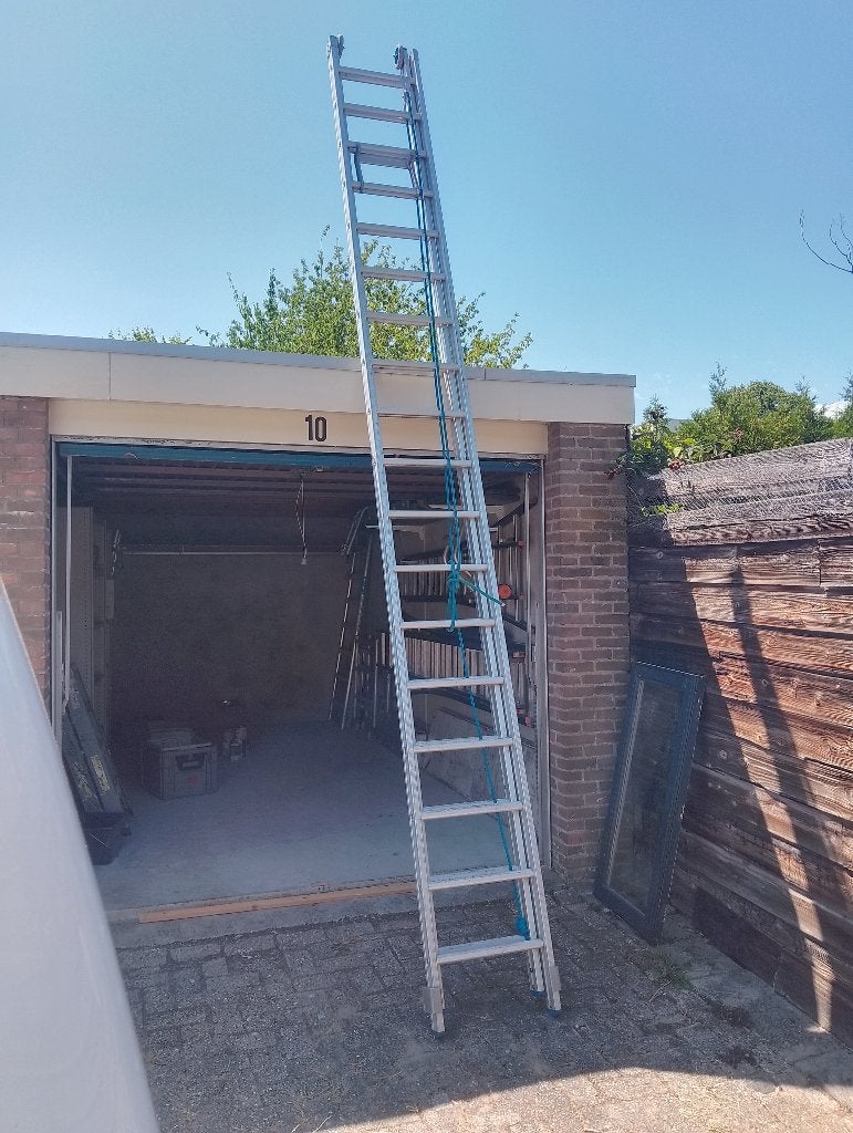 Schuifladder 2x 18 sport, Ophalen, Gebruikt, Ladder, 4 meter of meer