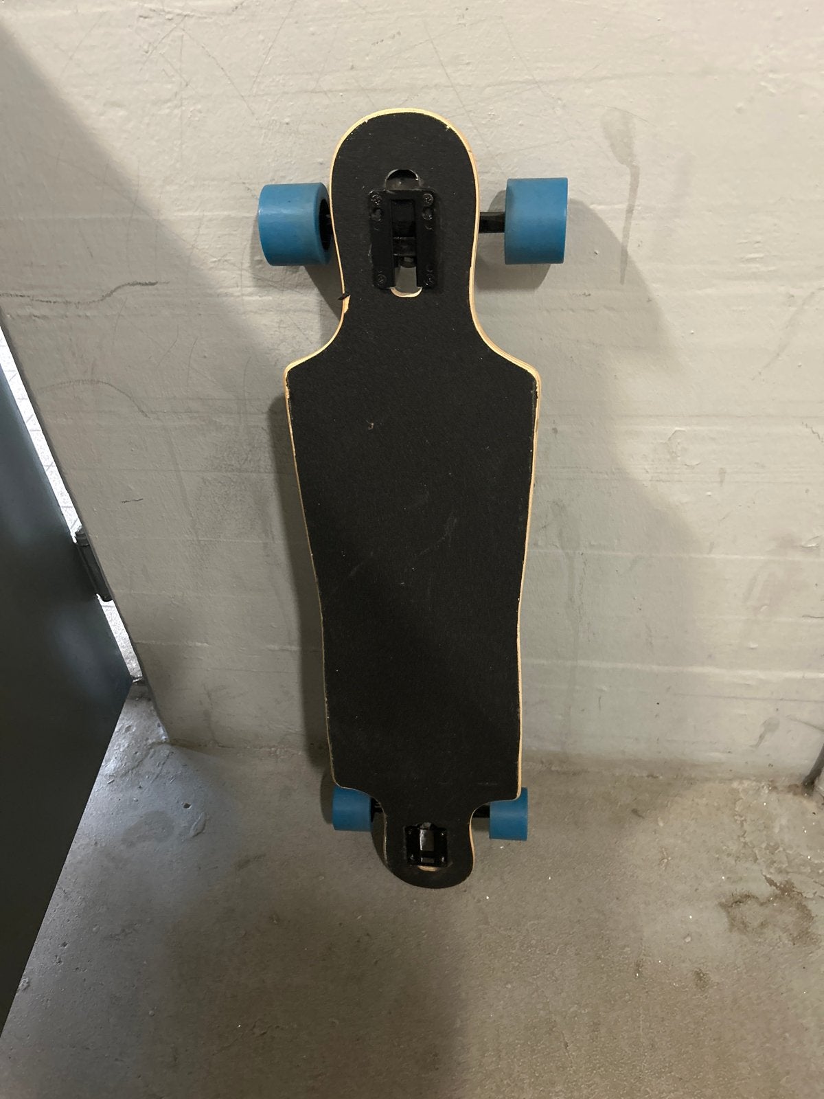 Longboard met blauwe wielen, Ophalen, Gebruikt, Skateboard, Longboard