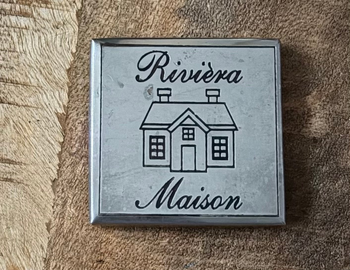 Grote Riviera Maison magneet - Huisje, Ophalen, Gebruikt, Landelijk, Metaal