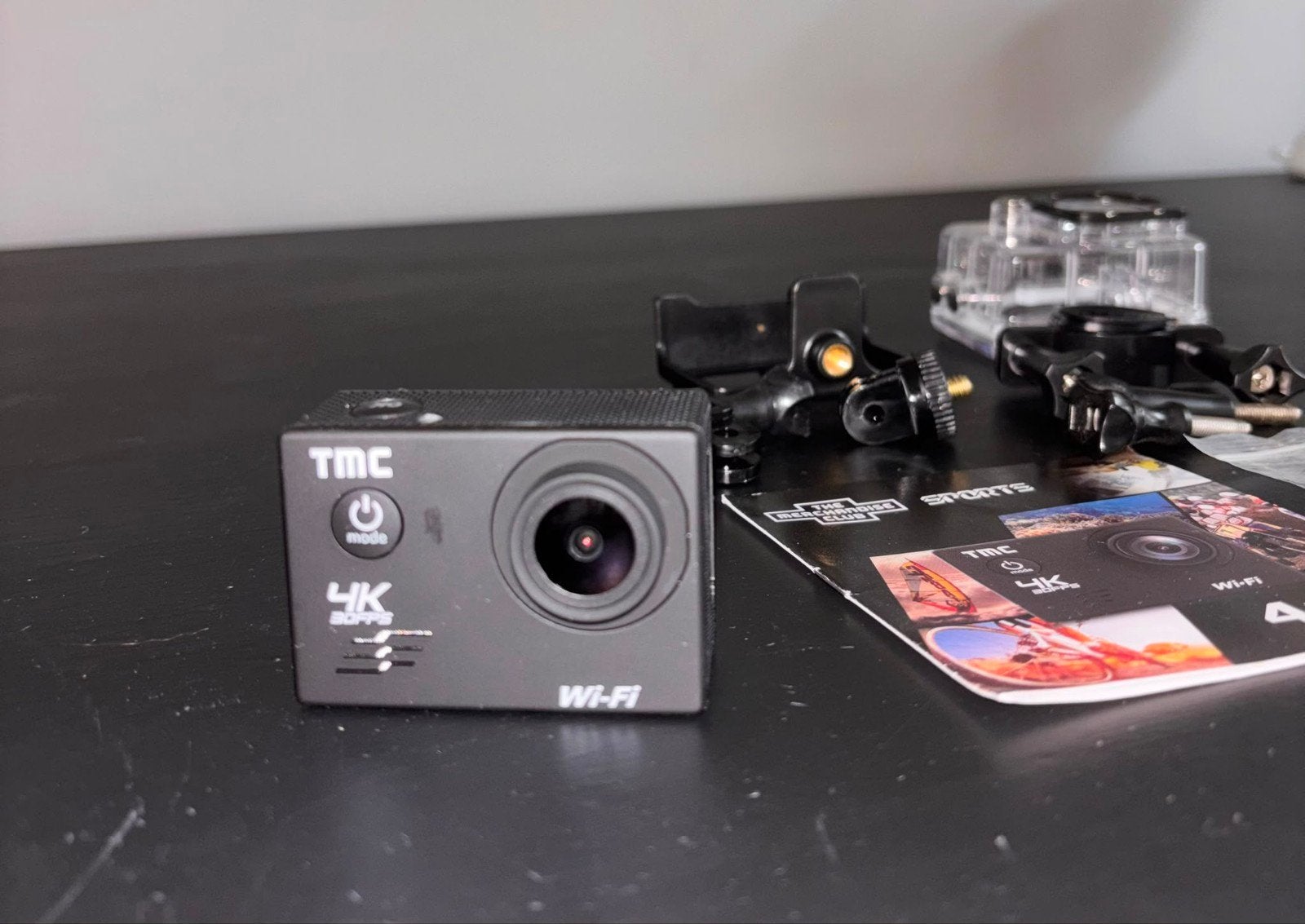 TMC 4K Wi-Fi Action Camera met accessoires, Ophalen of Verzenden, Zo goed als nieuw, Overige merken