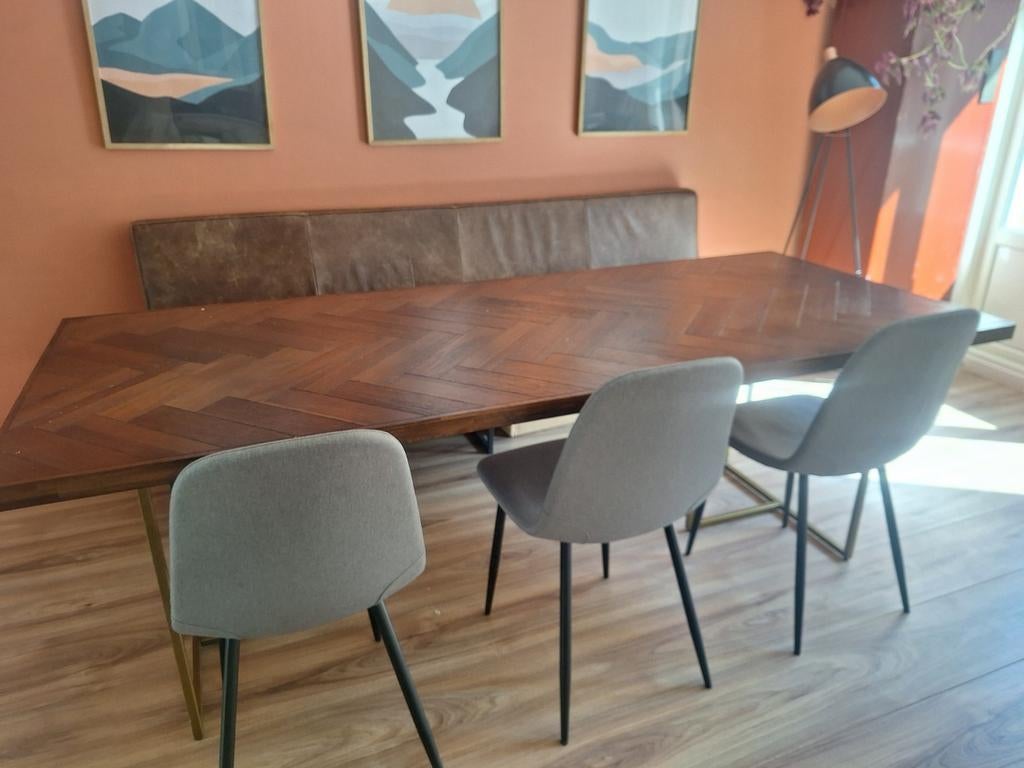 3 grijze stoelen van Jisk, Huis en Inrichting, Ophalen, Gebruikt, Overige kleuren, Vijf, Zes of meer stoelen