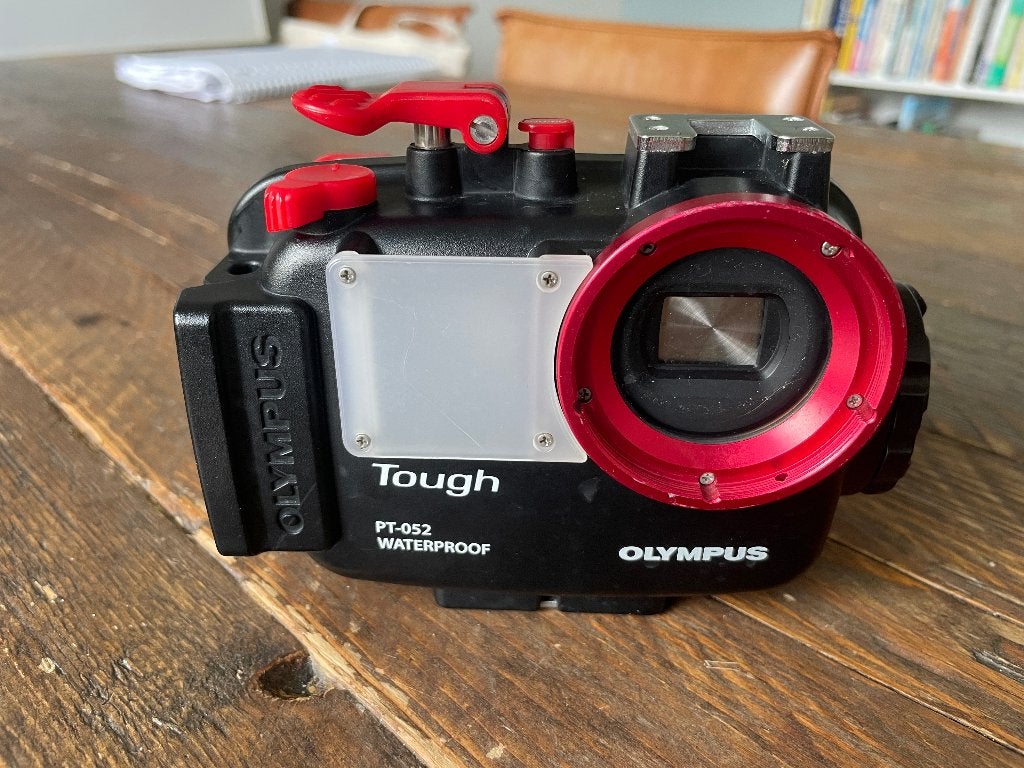 Olympus Tough camera met onderwater huis, Compact, Ophalen of Verzenden, Zo goed als nieuw, Olympus
