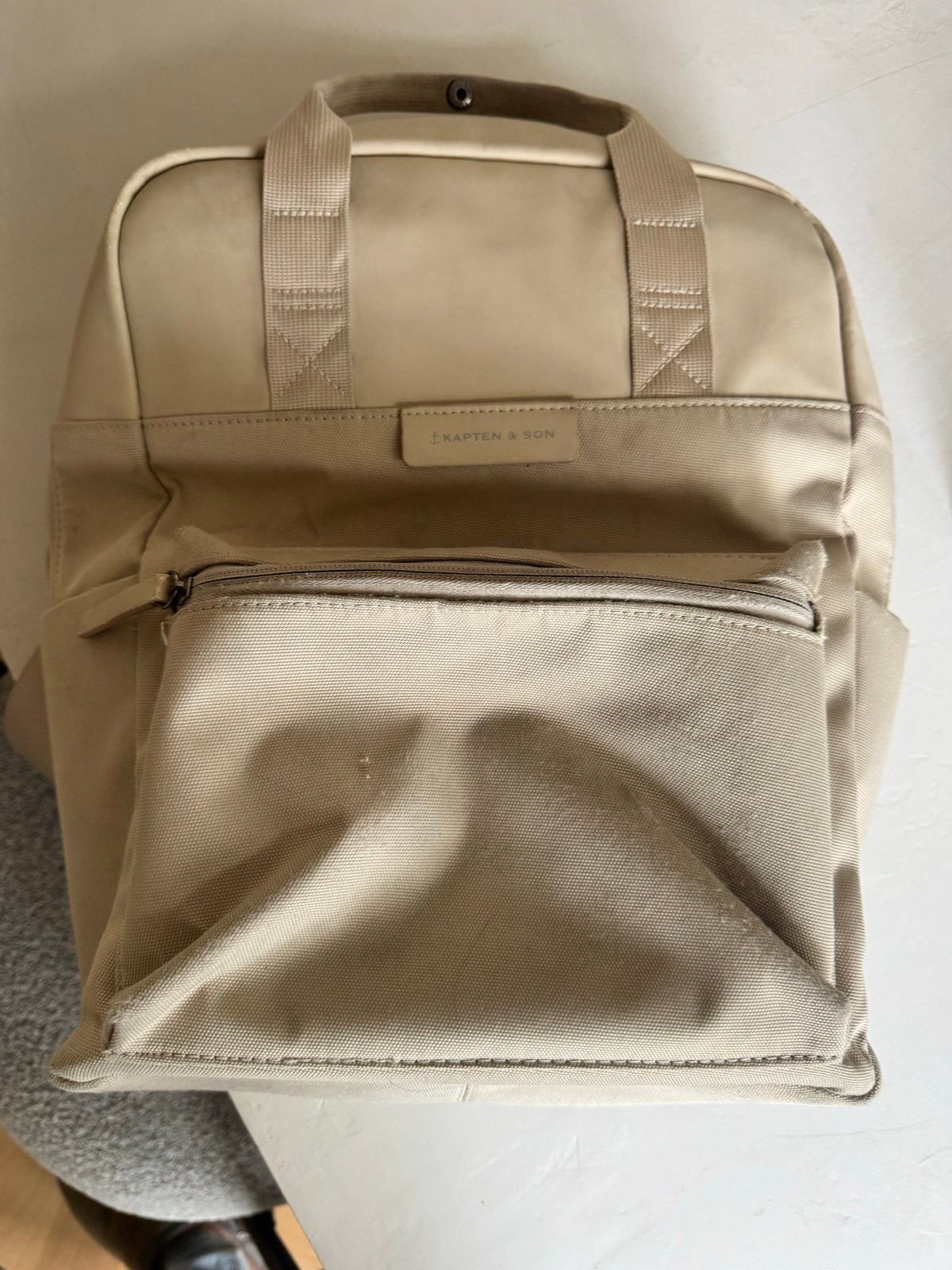 Kapten & Son rugzak beige, Sieraden, Tassen en Uiterlijk, Ophalen, Gebruikt, 25 tot 40 cm, Overige merken
