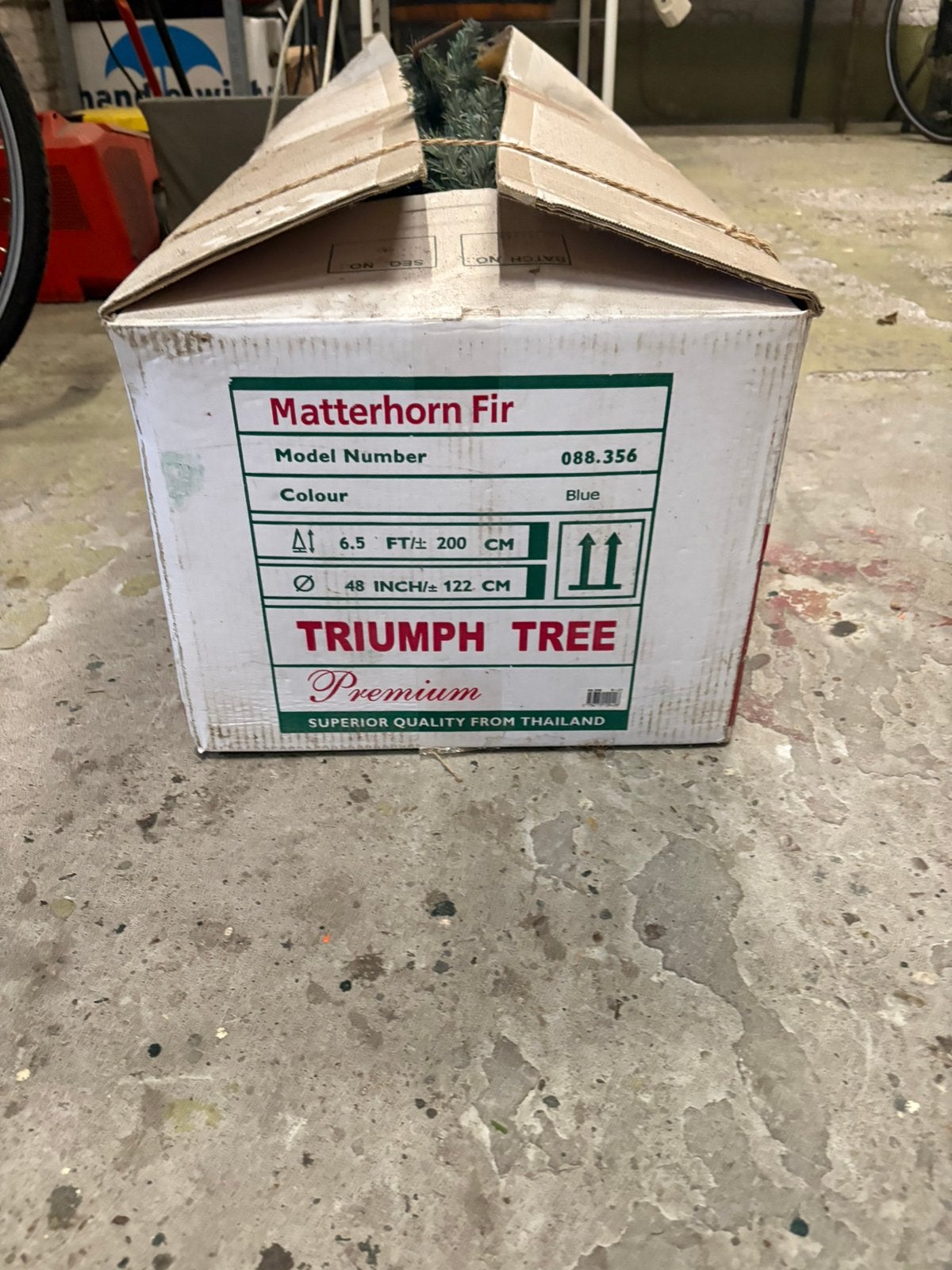 Premium Matterhorn Fir Kunstkerstboom, Ophalen, Gebruikt