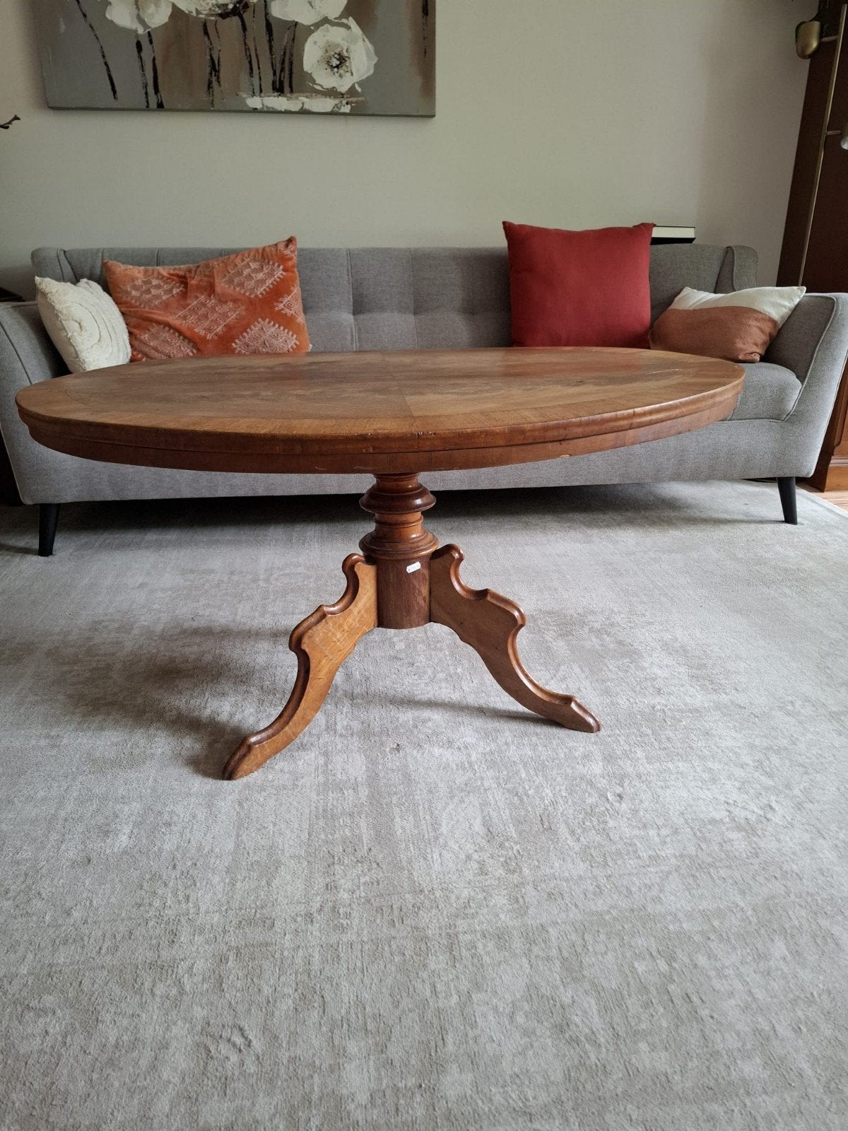 Salontafel met ingelegd fineer, Ophalen, Gebruikt, 100 tot 150 cm, Klassiek