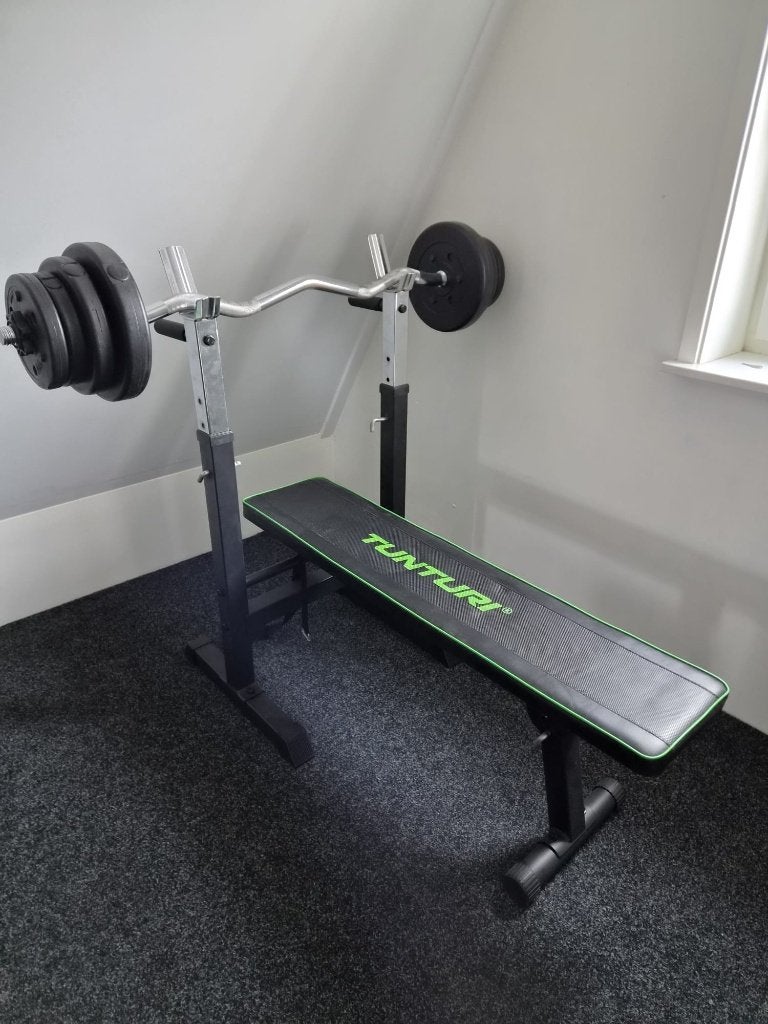 Halterbank (Tunturi WB20), opklapbaar, Ophalen, Zo goed als nieuw, Rug, Fitnessbank