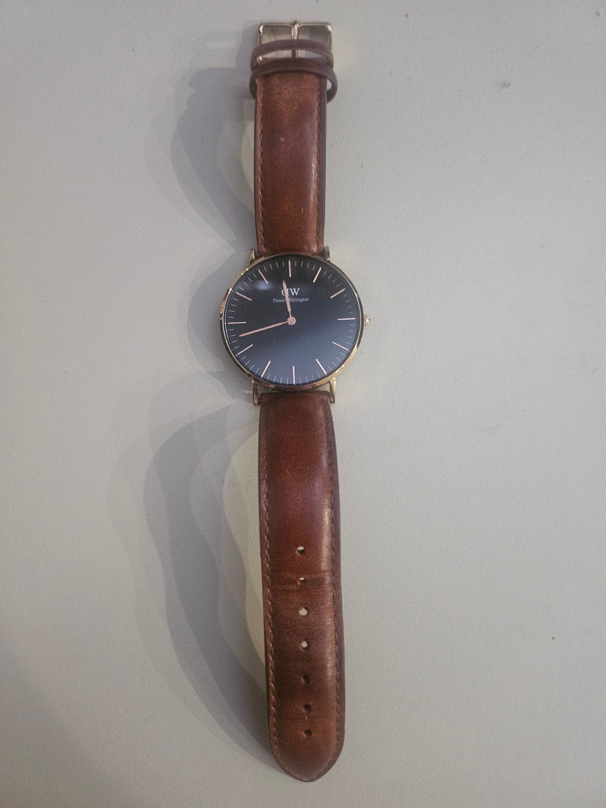 Daniel Wellington Horloge - Bruin Leer, Roségoud, Ophalen of Verzenden