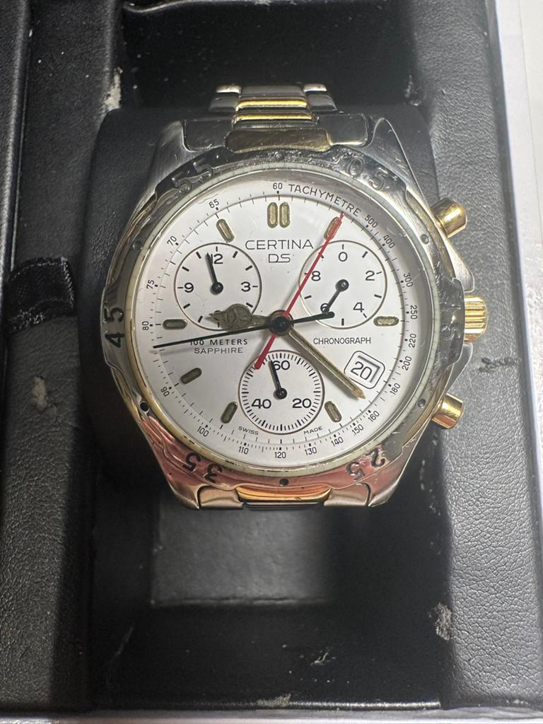 Certina DS Podium Chronograph Bicolor Full Set, Sieraden, Tassen en Uiterlijk, Horloges | Dames, Zo goed als nieuw, Overige merken