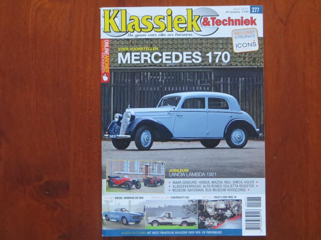 Klassiek & Techniek 277 Mercedes-Benz 170 S, 170 S-D, Lancia, Ophalen of Verzenden, Nieuw, Mercedes