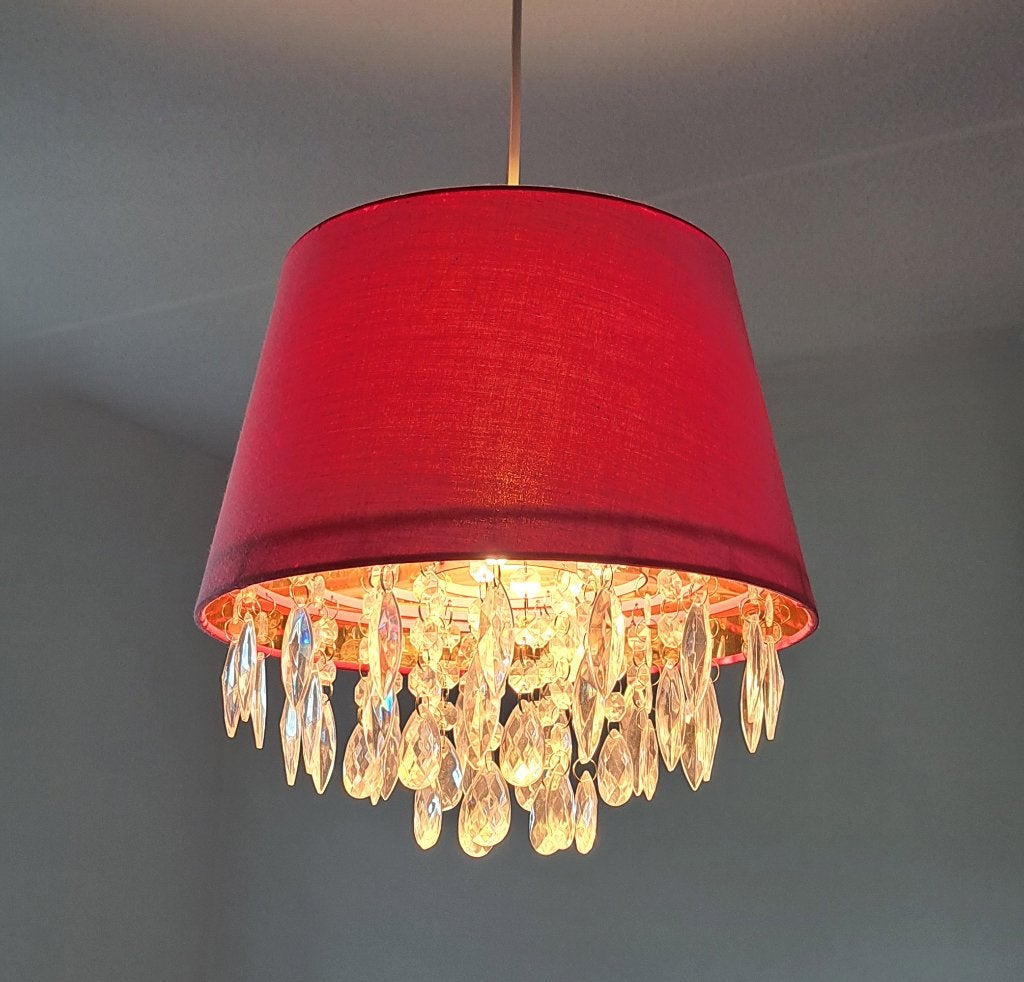 Moderne hanglamp Dolti, roze / goud, Overige merken, Ophalen of Verzenden, Zo goed als nieuw, Lamp
