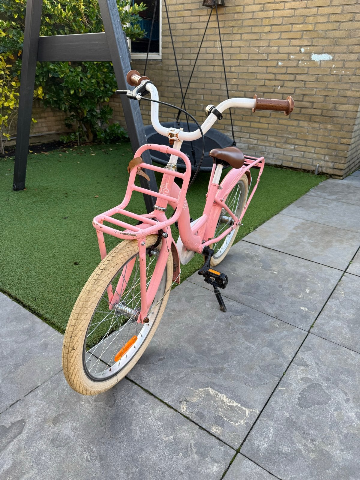Sjoef Kinderfiets 20 inch - Roze (2023), Ophalen, Gebruikt, Terugtraprem, 20 inch of meer