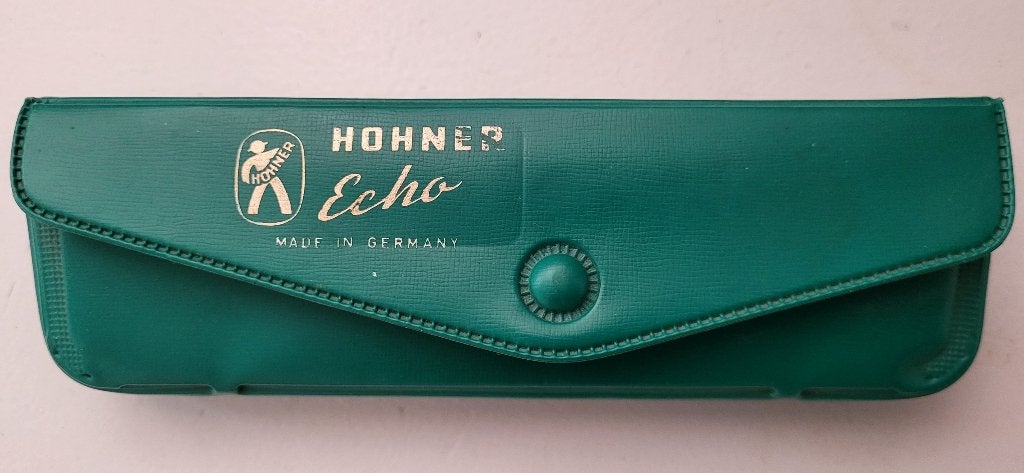 vintage Hohner Echo tremolo mondharmonica, Muziek en Instrumenten, Ophalen, Gebruikt, C-mondharmonica, Met koffer of doosje
