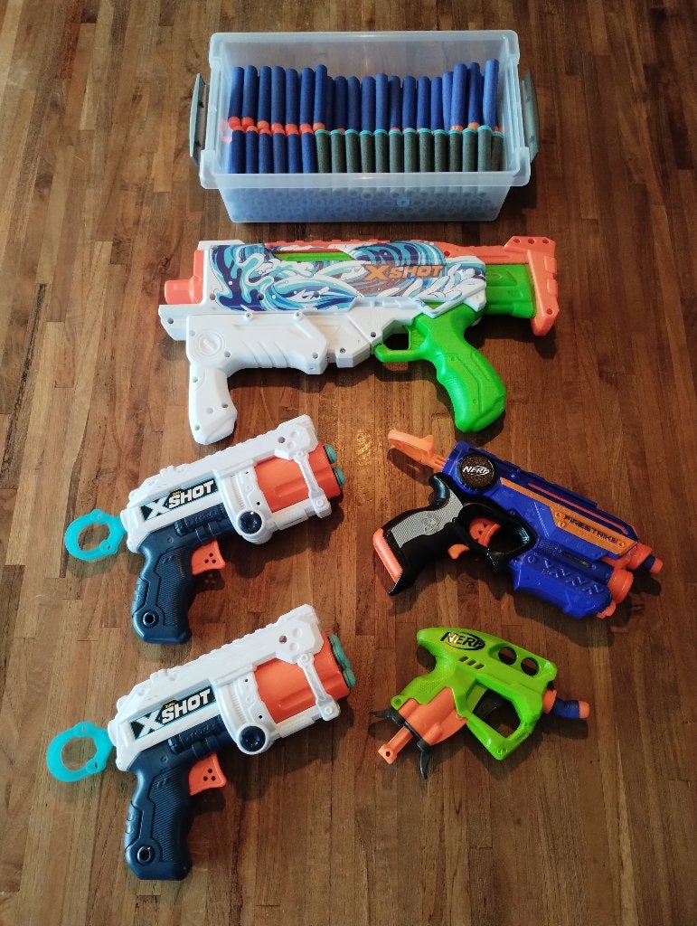 Set van Nerf en X-shot, Ophalen, Zo goed als nieuw