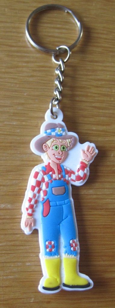 sleutelhanger met boerenjongen - Binky, Ophalen of Verzenden, Zo goed als nieuw, Knuffel of Figuurtje