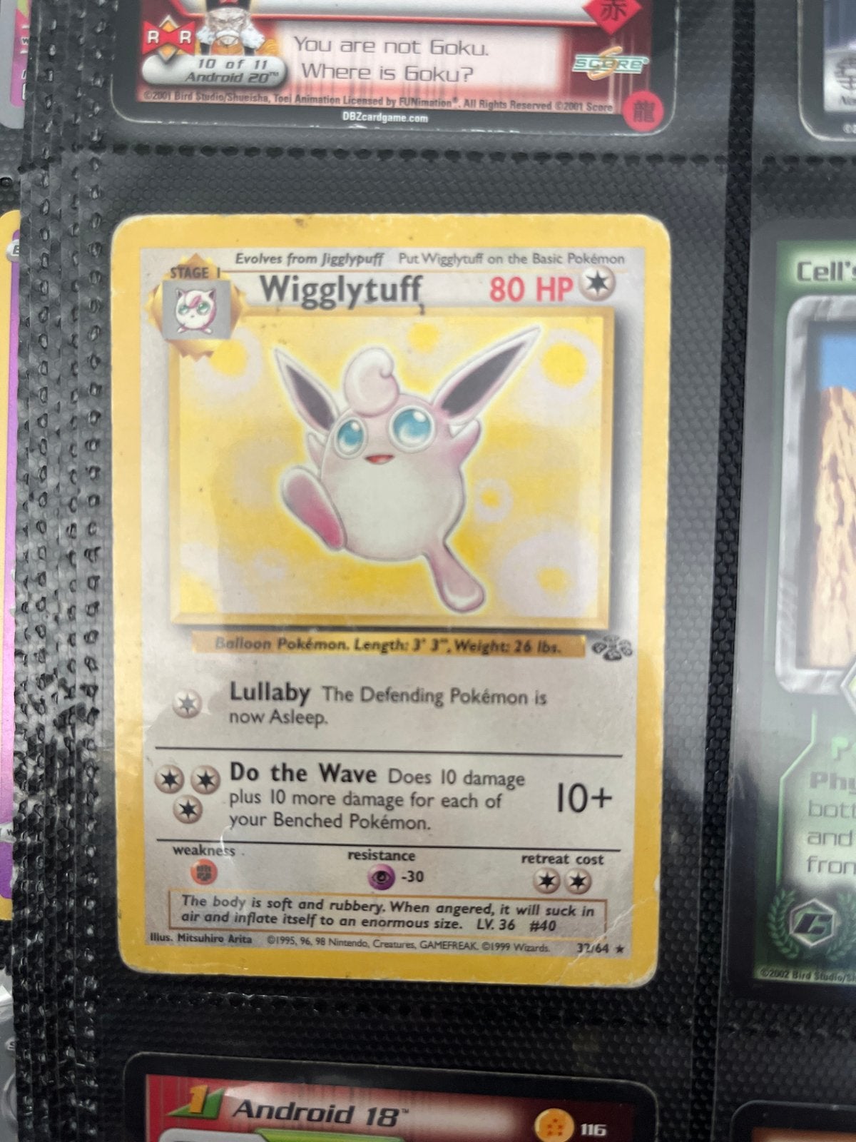 Wigglytuff Pokémon Kaart (32/64) - Jungle Set, Ophalen of Verzenden, Gebruikt, Losse kaart