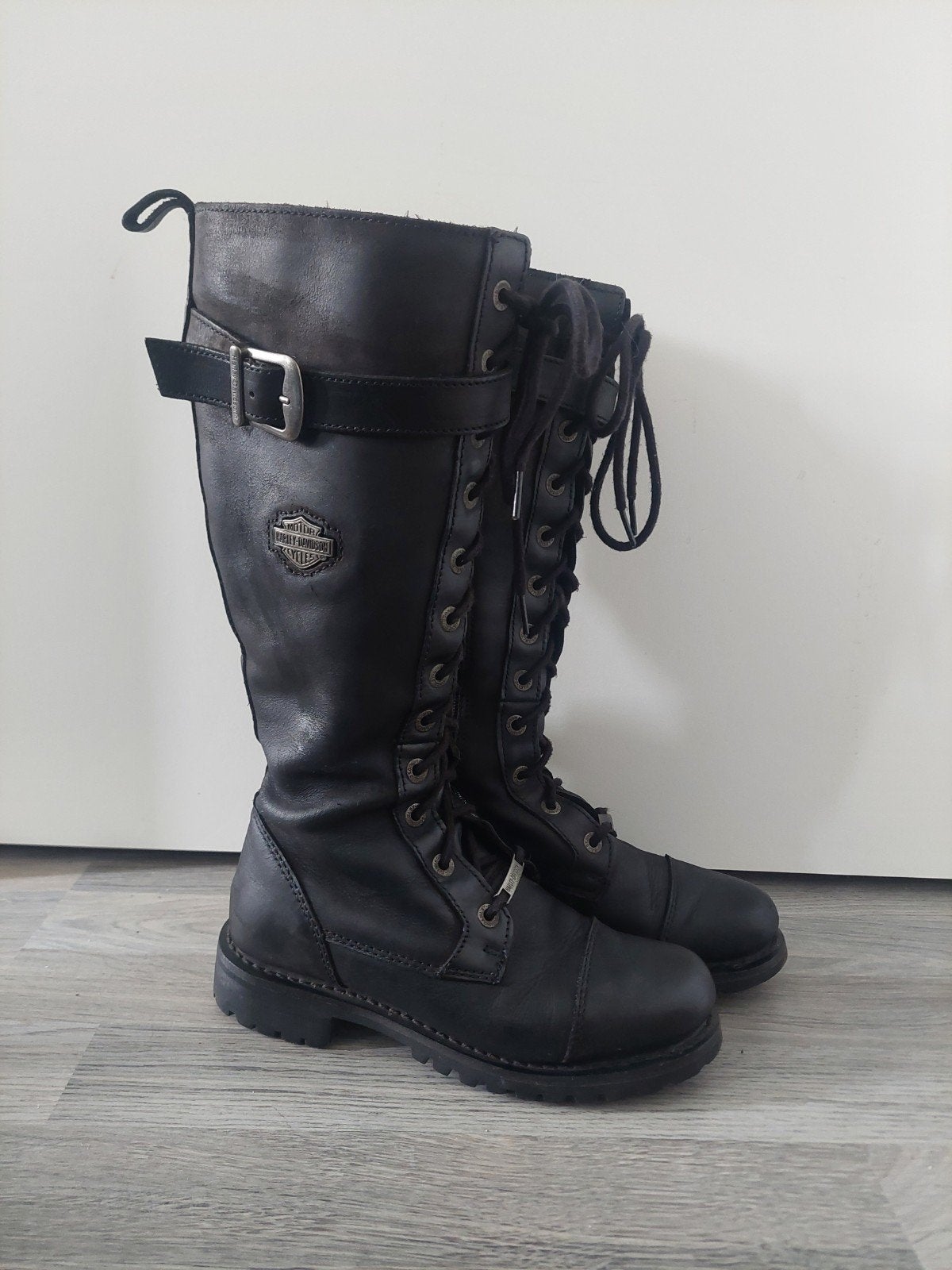 Harley-Davidson hoge laarzen - Zwart - Maat 38, Motoren, Kleding | Motorkleding, Ophalen, Laarzen