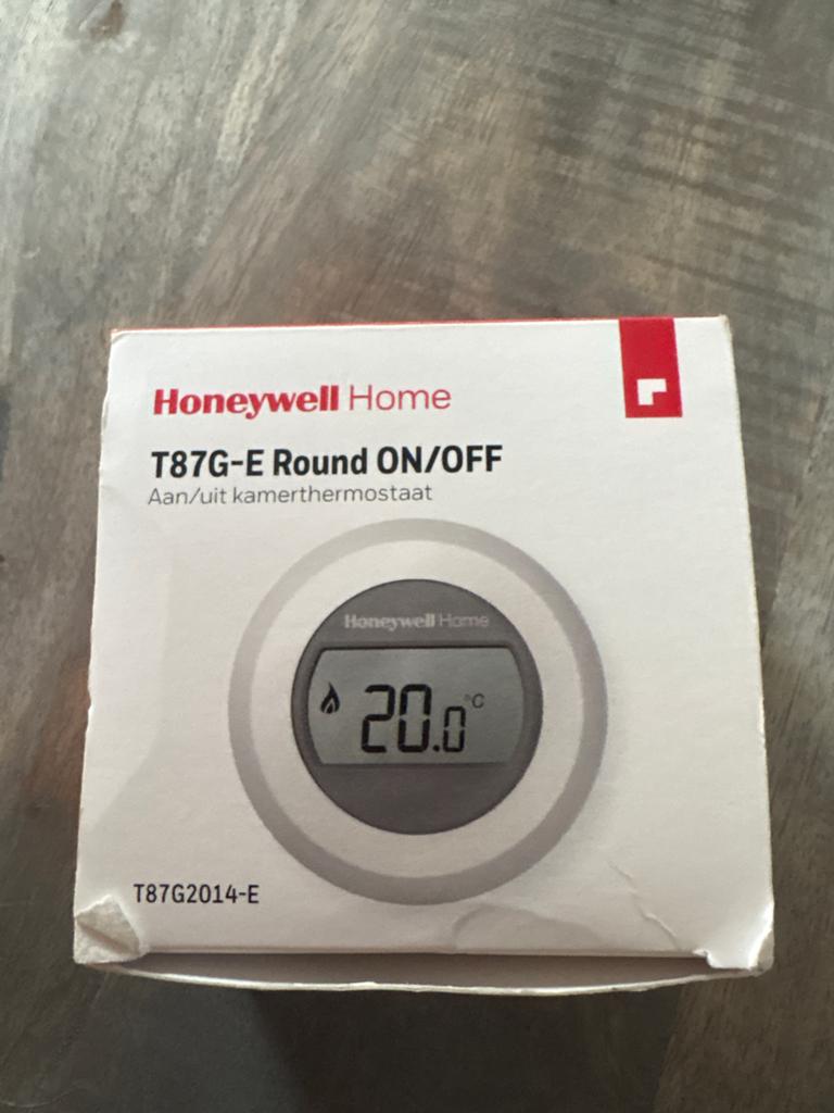 Honeywell thermostaat t87g-e round, Doe-het-zelf en Verbouw, Thermostaten, Ophalen of Verzenden, Nieuw