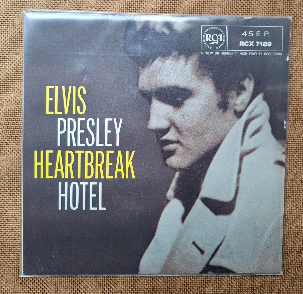 Presley, Elvis  - EP  - 4 nummers  - Heartbreak hotel  - TOP, Cd's en Dvd's, Vinyl Singles, Gebruikt, 7 inch, Ophalen of Verzenden