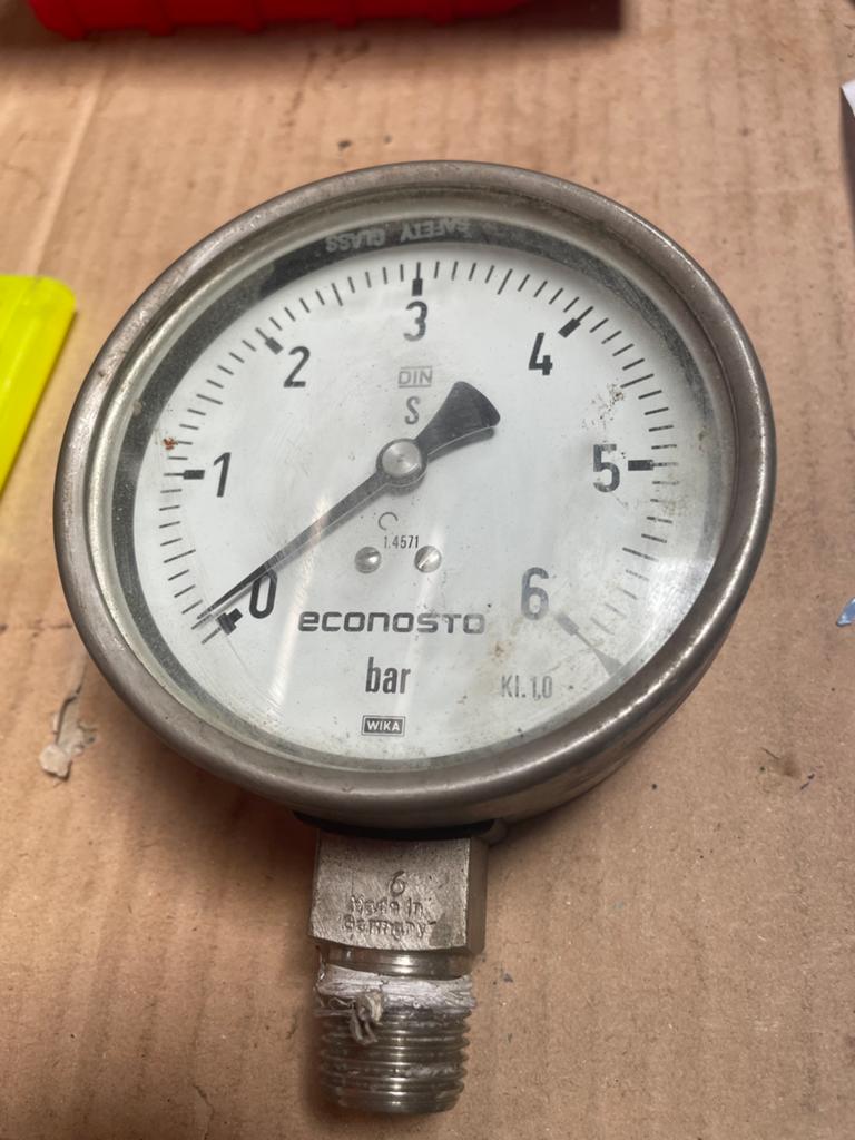 Econosto WIKA Manometer 0-6 bar - Niet Gekalibreerd, Ophalen, Zo goed als nieuw