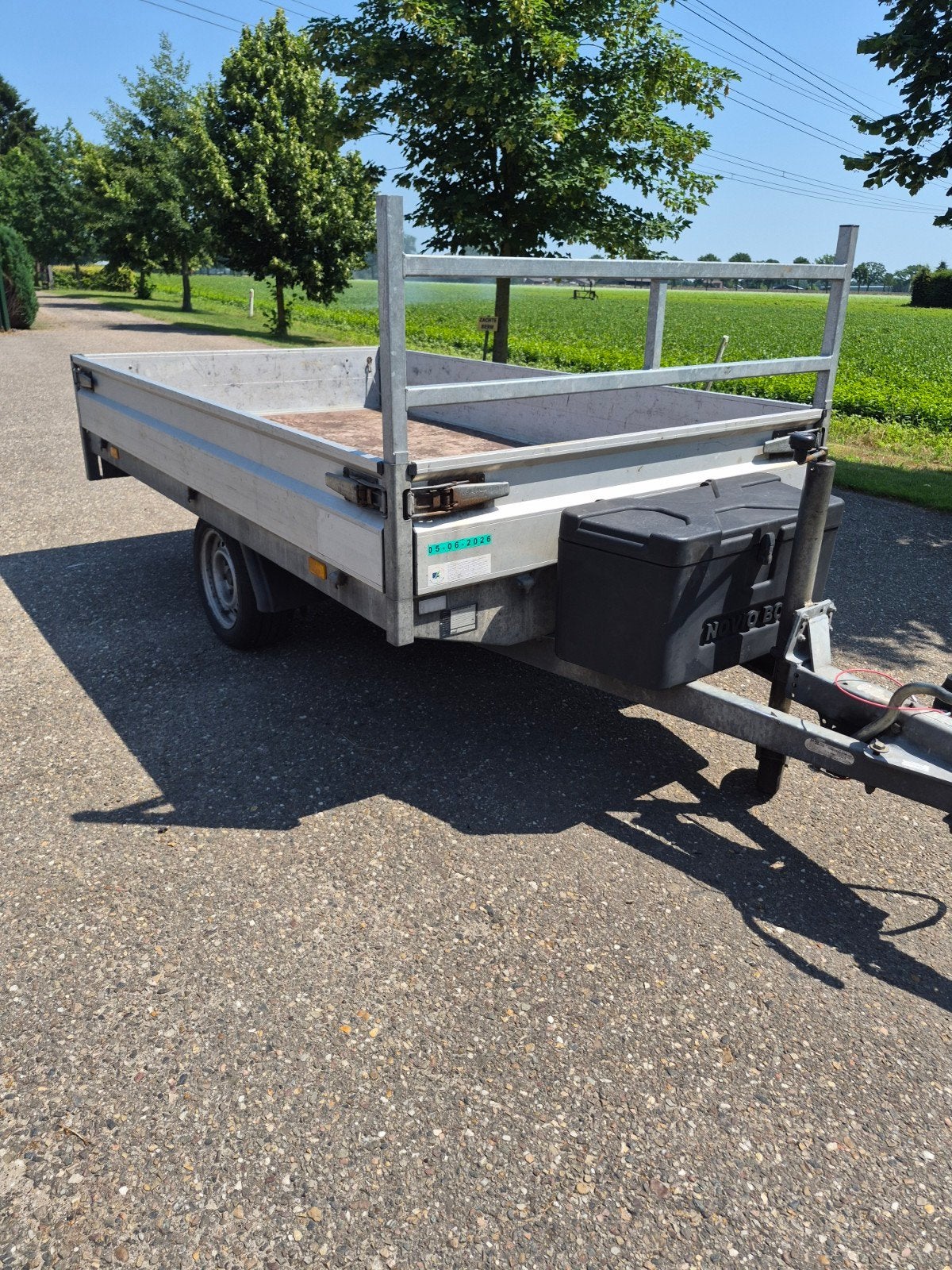 Hapert enkelas aanhanger 260x150, 1350kg, bouwjaar 2017, Auto diversen, Aanhangers en Bagagewagens, Ophalen of Verzenden