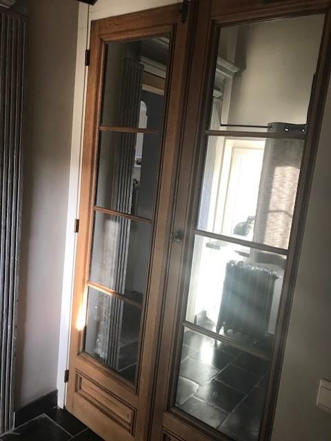 240hx137br Zware eiken deuren met spiegel, liftdeuren hotel, Ophalen