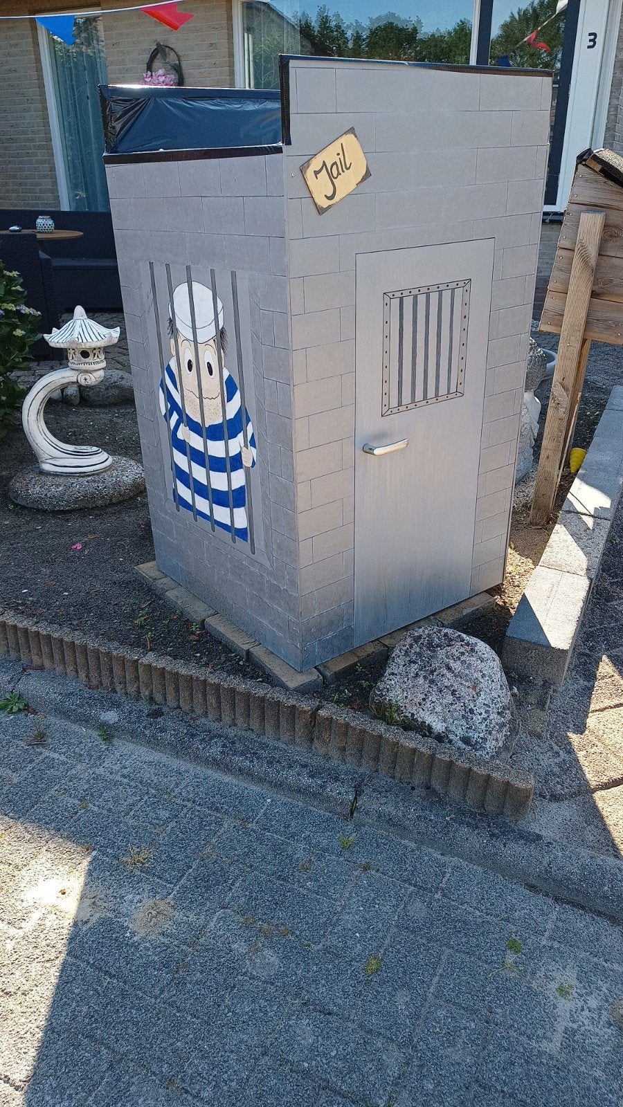 Dorps versiering Wester thema, Ophalen