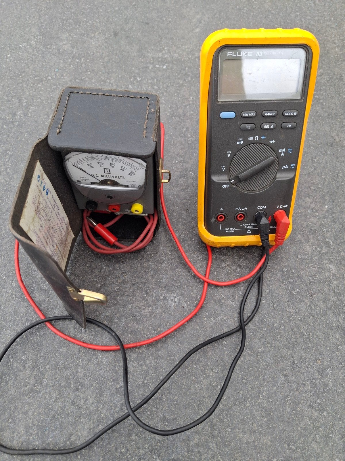 Fluke 83 Multimeter & Honeywell Millivoltmeter, Ophalen
