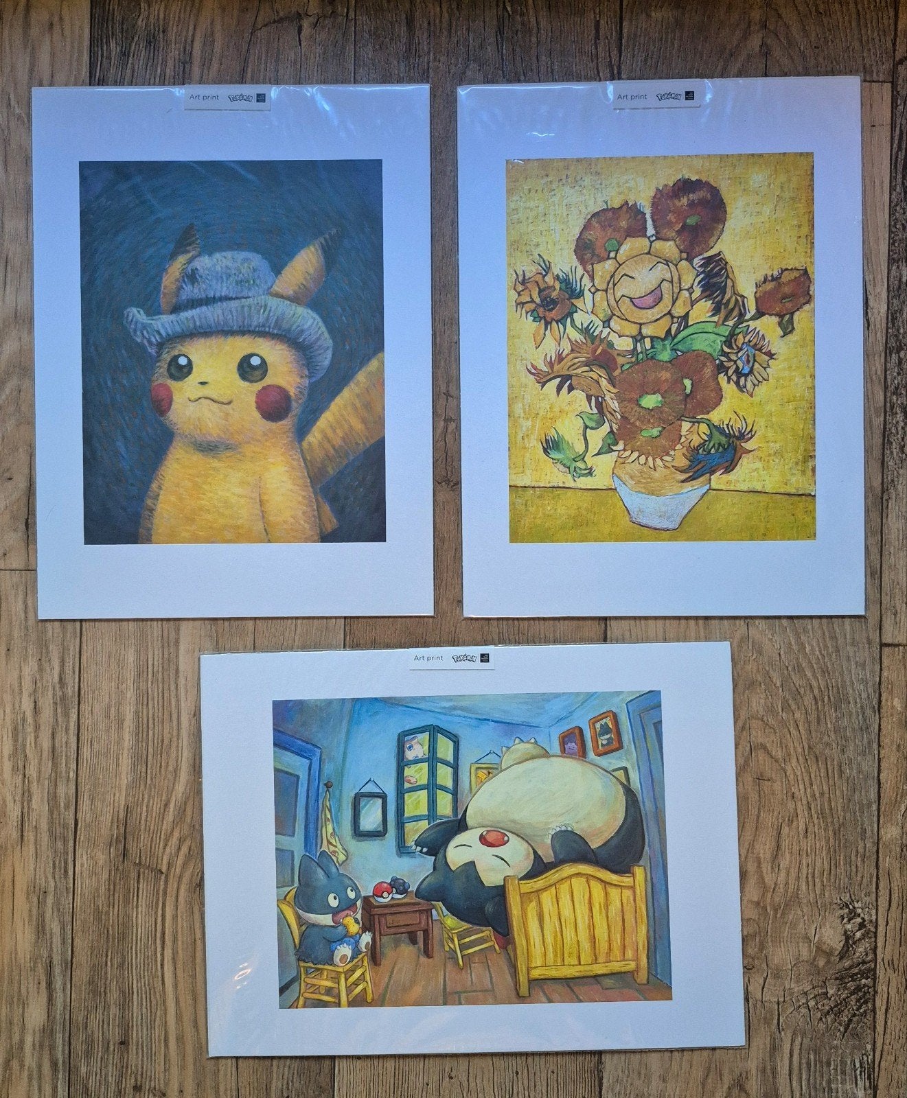 Alle 3 Originele Art Prints van Van gogh Pokemon, Ophalen of Verzenden, Nieuw