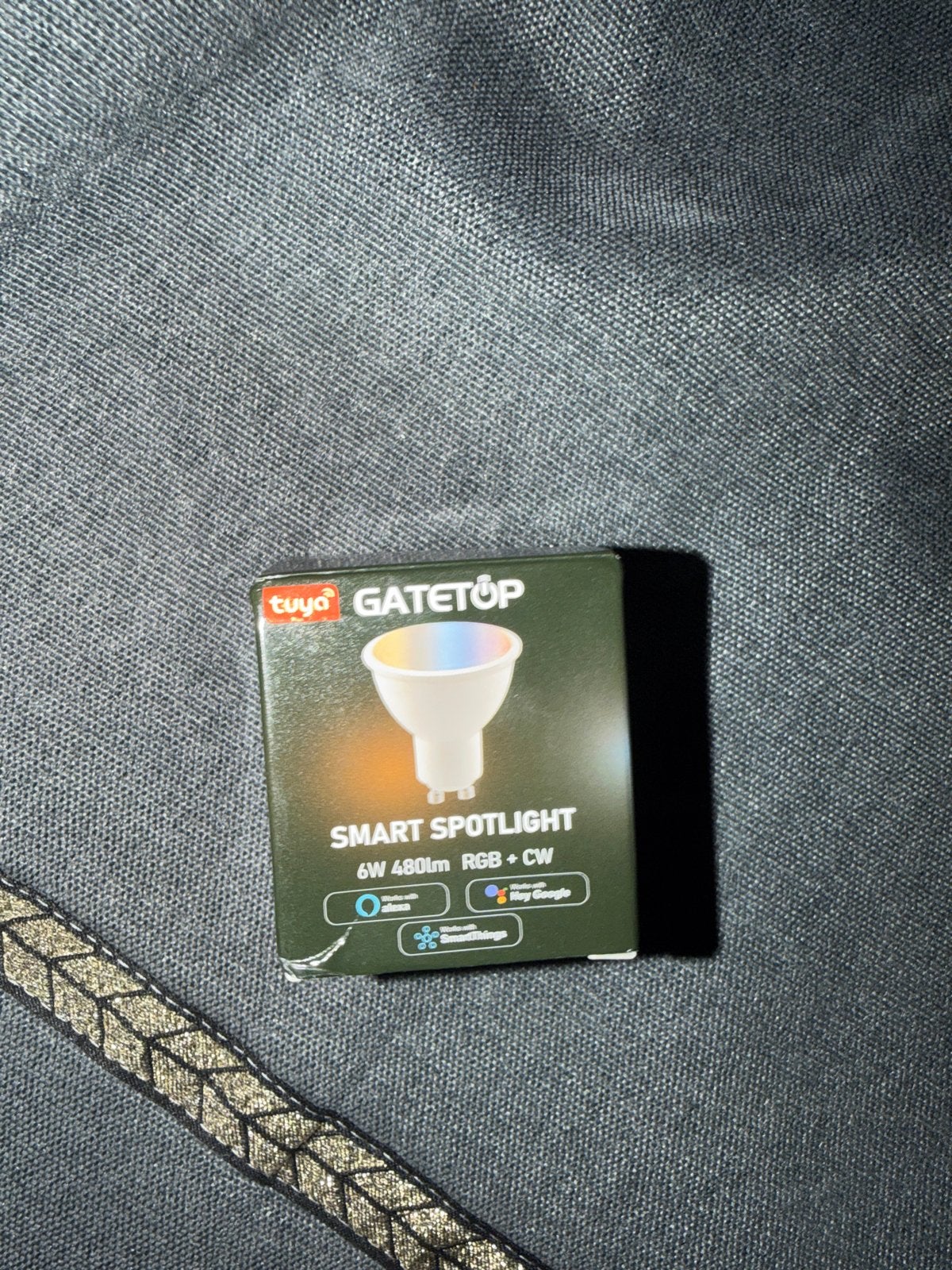 Nieuwe Tuya GATETOP Smart Spotlight 6W RGB+CW GU10, Led-lamp, Meerkleurig, Smart led, GU10