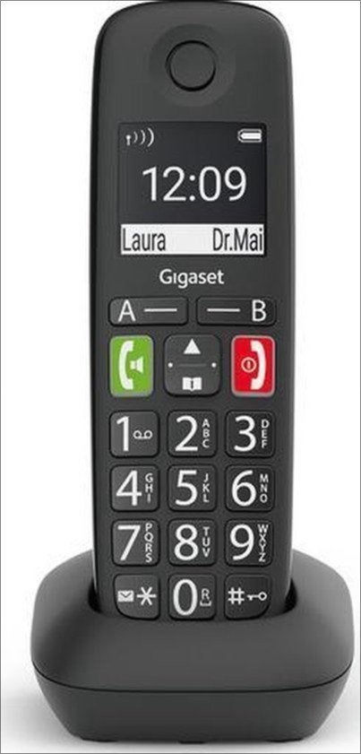 Gigaset E290EHX Draadloze Seniorenhandset Zwart, 1 handset, Info@gigaset.com, Zo goed als nieuw, Gigaset