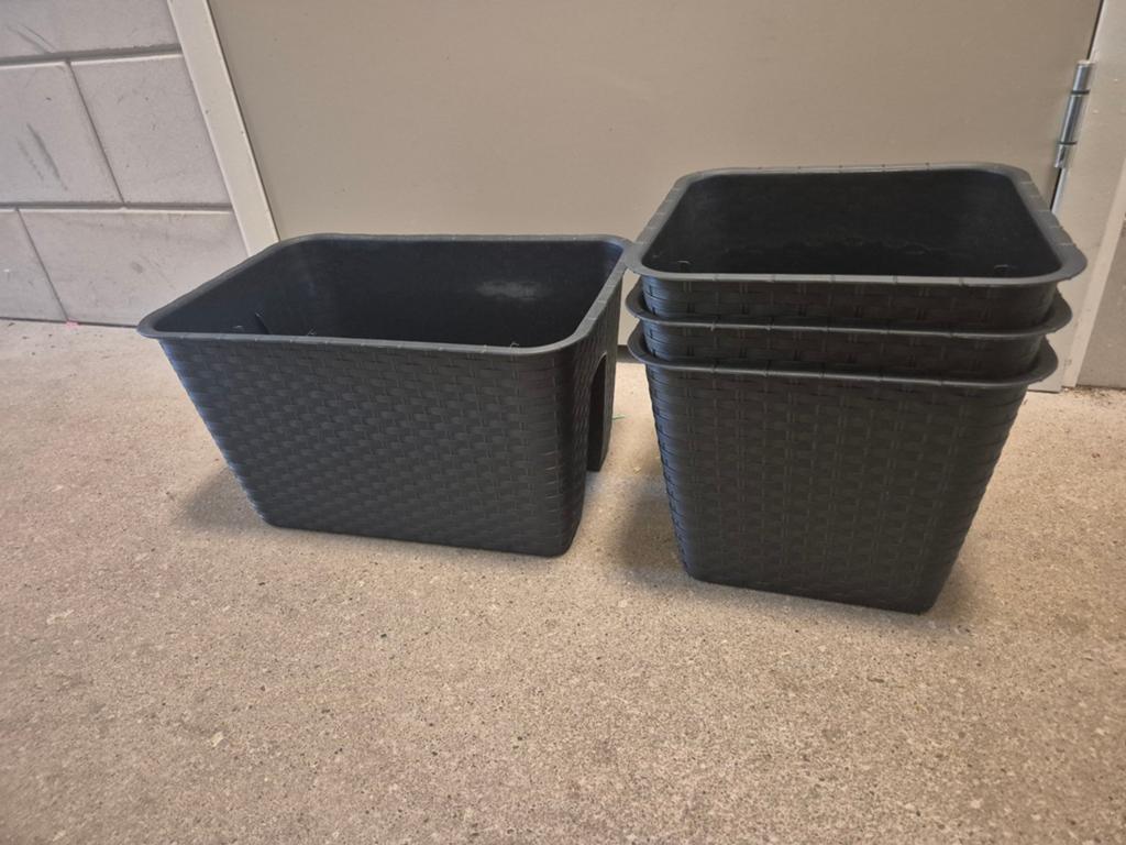 4x bloembakken voor de balkon reling, Tuin en Terras, Bloembakken en Plantenbakken, Ophalen, Nieuw, Balkon