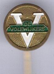 De Volewijckers koper voetbal club speldje ( Z_094a ), Verzenden, Zo goed als nieuw, Sport, Speldje of Pin