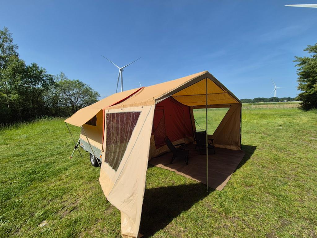 Cabanon Malawi met dissel en fietsendrager., Ophalen, Beige, Cabanon, Tot en met 4