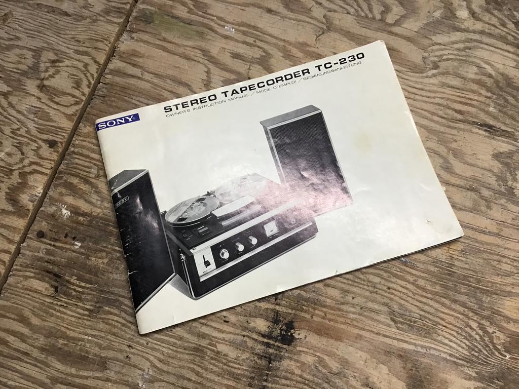 SONY TAPECORDER TC-230, OWNER’S INSTRUCTION MANUAL, 63 PGS, Ophalen of Verzenden, Onderdeel