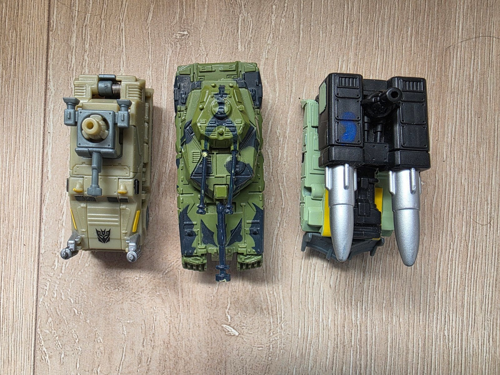 3 Transformers tanks, Overige generaties, Ophalen of Verzenden, Gebruikt, Decepticons