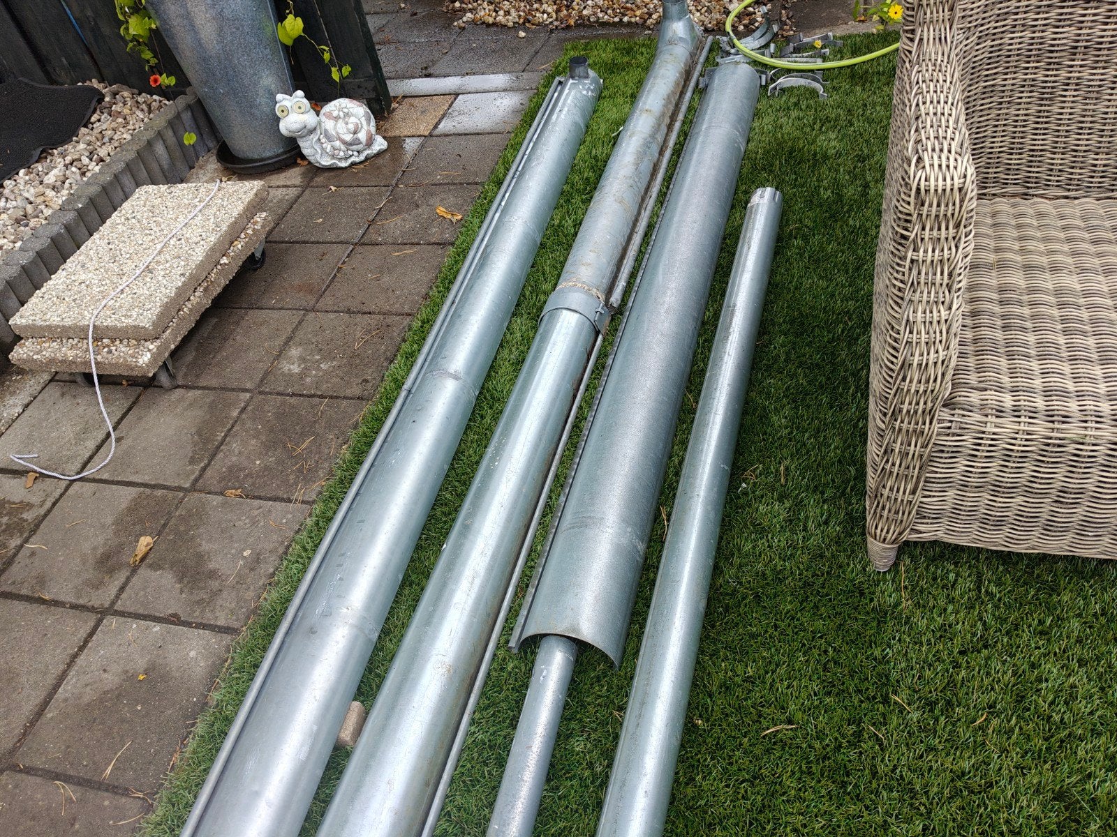 Verzinkte afvoer compleet, 11.5 meter, Afvoer, Gebruikt, Minder dan 20 mm, 6 meter of meer