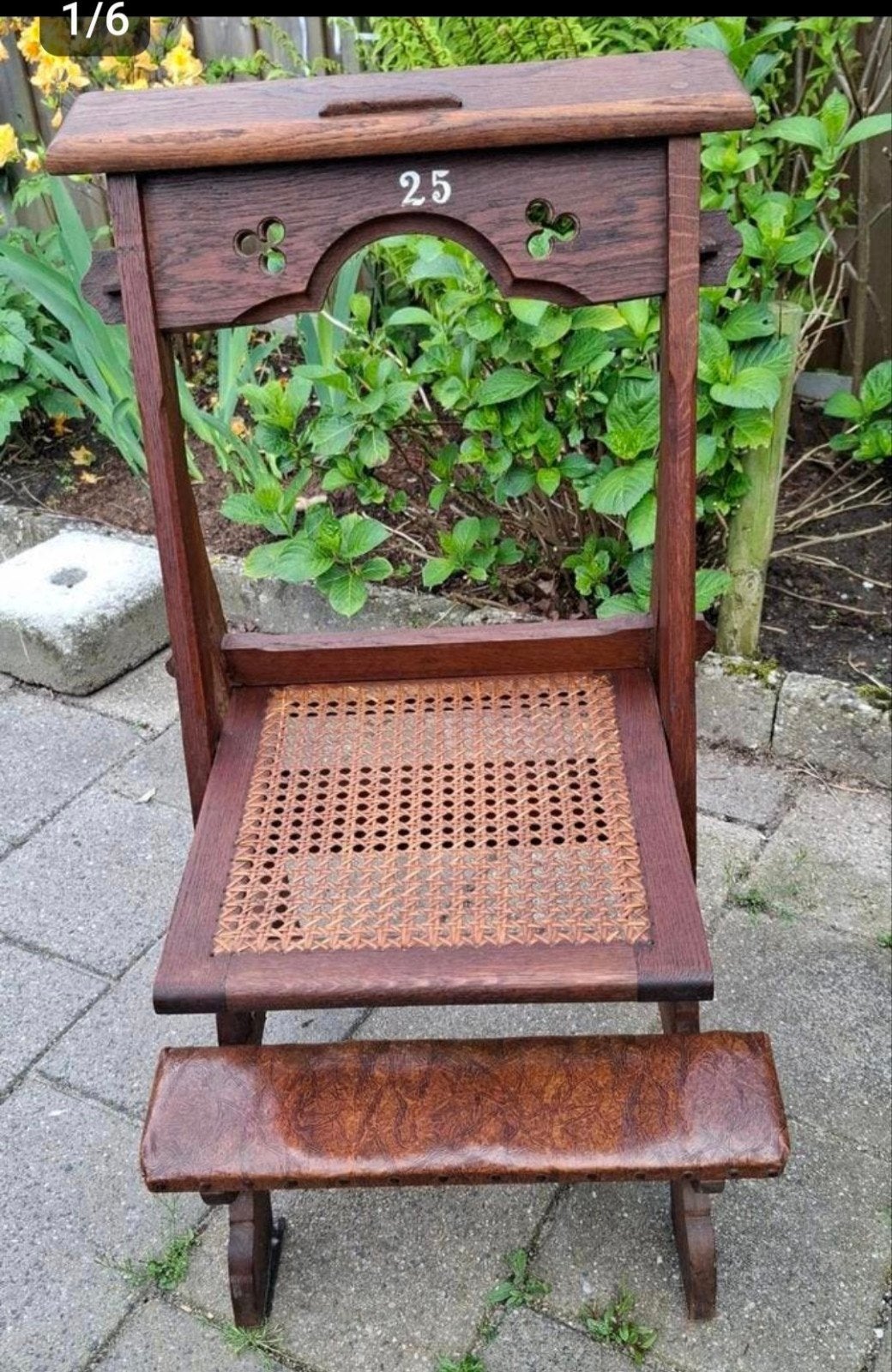 Prachtige antieke bidstoel met een opklapbare zitting, Antiek en Kunst, Ophalen