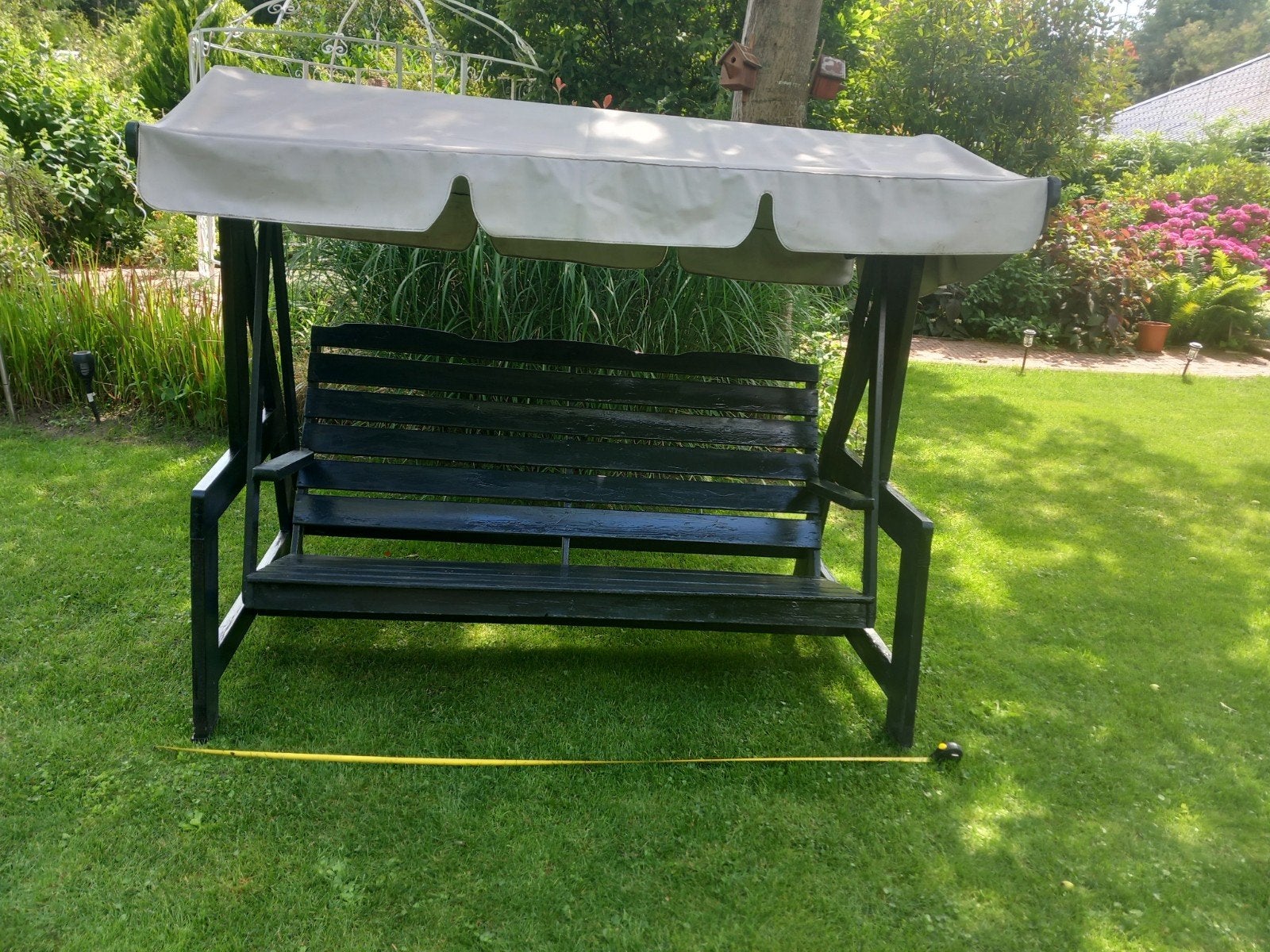 Houten schommel bank 200cm breed, Ophalen, Hout