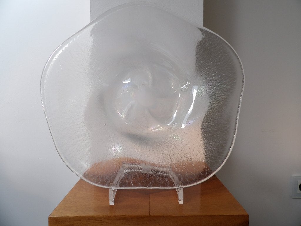 Art Deco Fruitschaal Kristal Unie Maastricht Coquille 1937, Antiek en Kunst, Antiek | Glas en Kristal, Ophalen of Verzenden