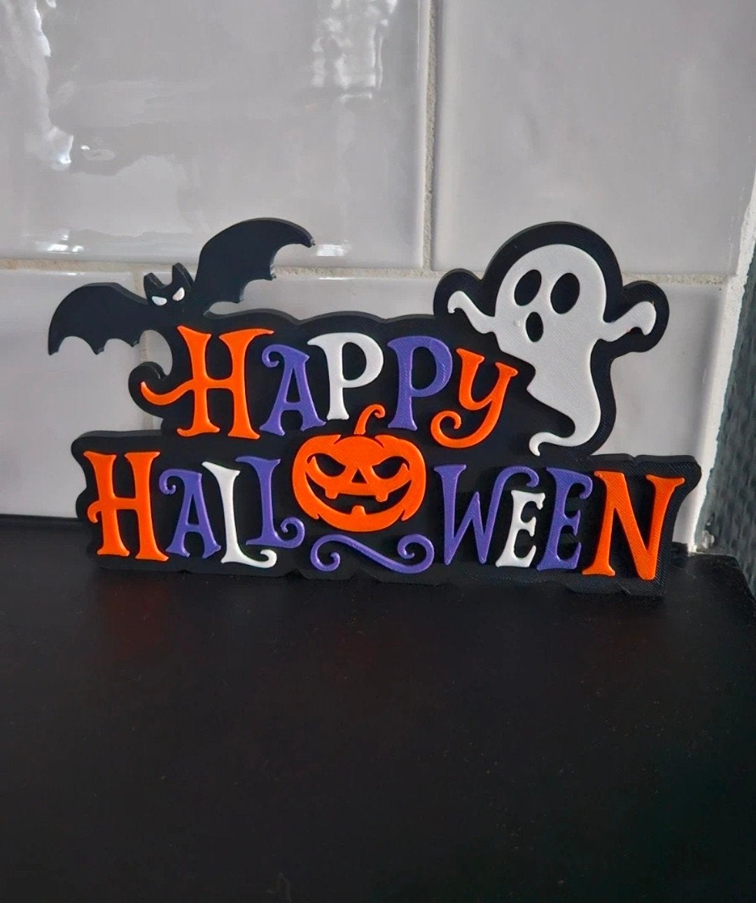 Happy Halloween Decoratie, Versiering, Onbekend, Ophalen of Verzenden, Zo goed als nieuw