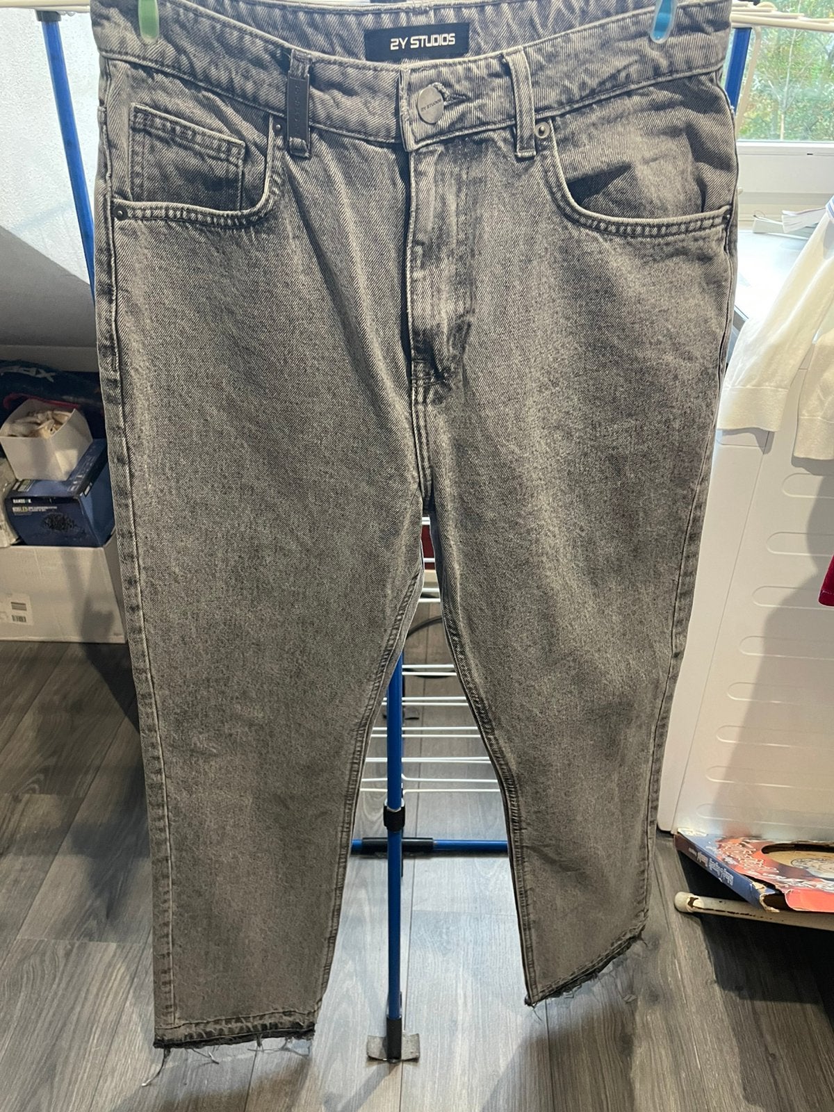 2ystudio’s broek straight maat 30, Ophalen of Verzenden, Zo goed als nieuw, Grijs, Overige jeansmaten