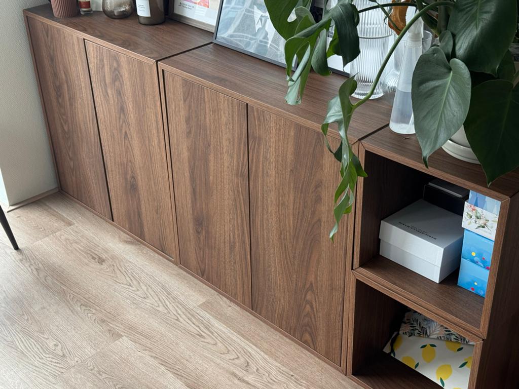 IKEA Eket Walnut - 70x35x70 cm, 35x35x35 cm (set nieuw €190), Ophalen, Zo goed als nieuw