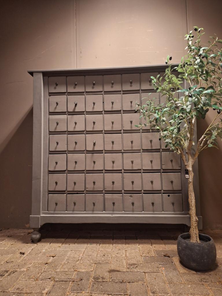 Oude antieke schoolkast ladekast apothekerskast, Huis en Inrichting, 5 laden of meer, Ophalen of Verzenden, 25 tot 50 cm
